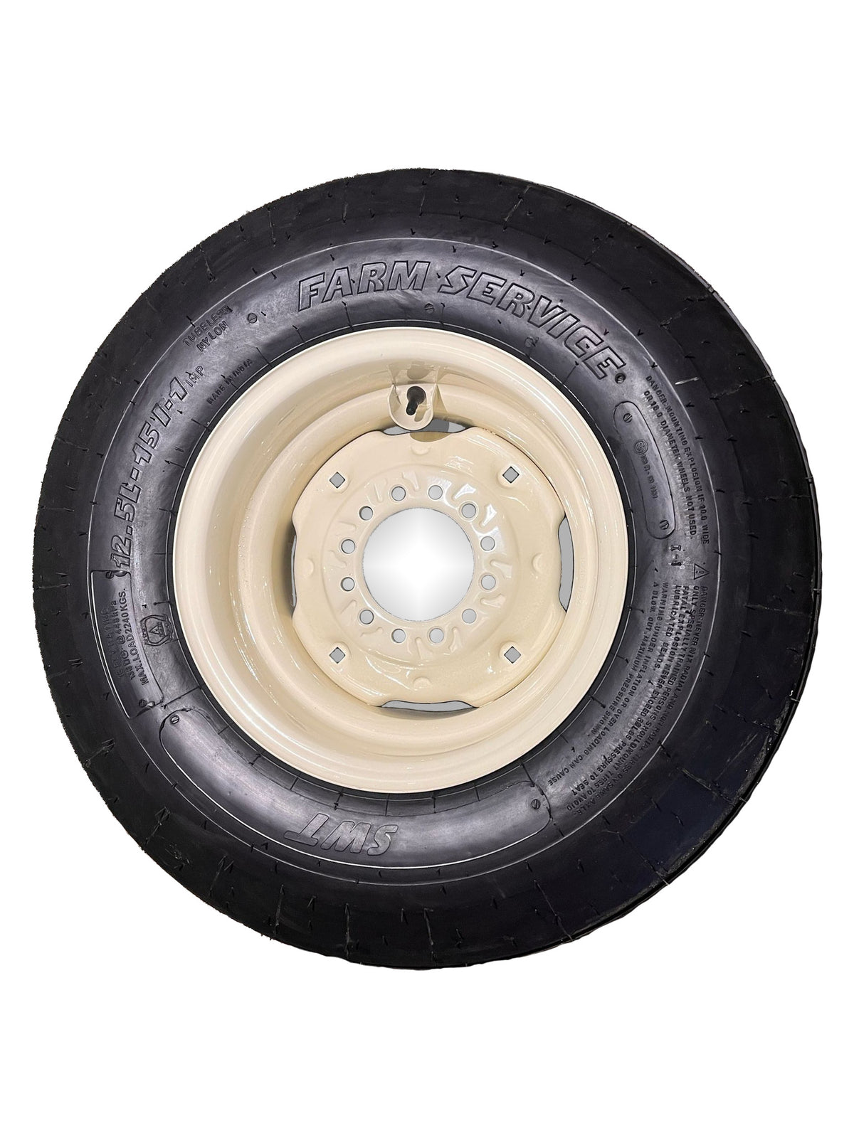 Wheel and Tire Assembly: 12.5L-15, PR - 16, TL Tire, 6 Holes Wheel - AG Machinery Depot