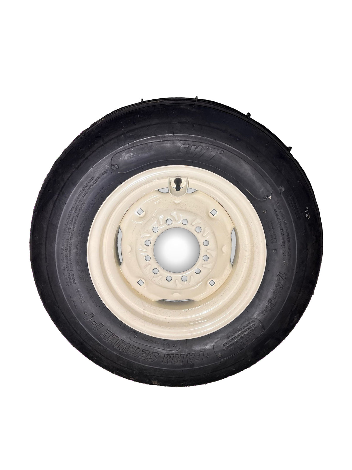 Wheel and Tire Assembly: 7.60L-15, PR - 8, TL Tire, 6 Holes Wheel - AG Machinery Depot