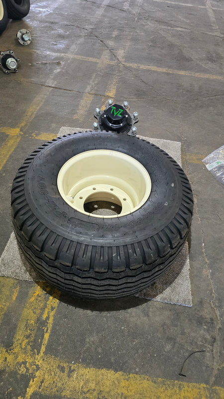 Hub , Spindle, Wheel and Tire Assembly:  Load Capacity 9,075 lb Per Tire: 500/50-17, PR - 18, Extra Load, TL Tire, 8 Holes Bundle - AG Machinery Depot