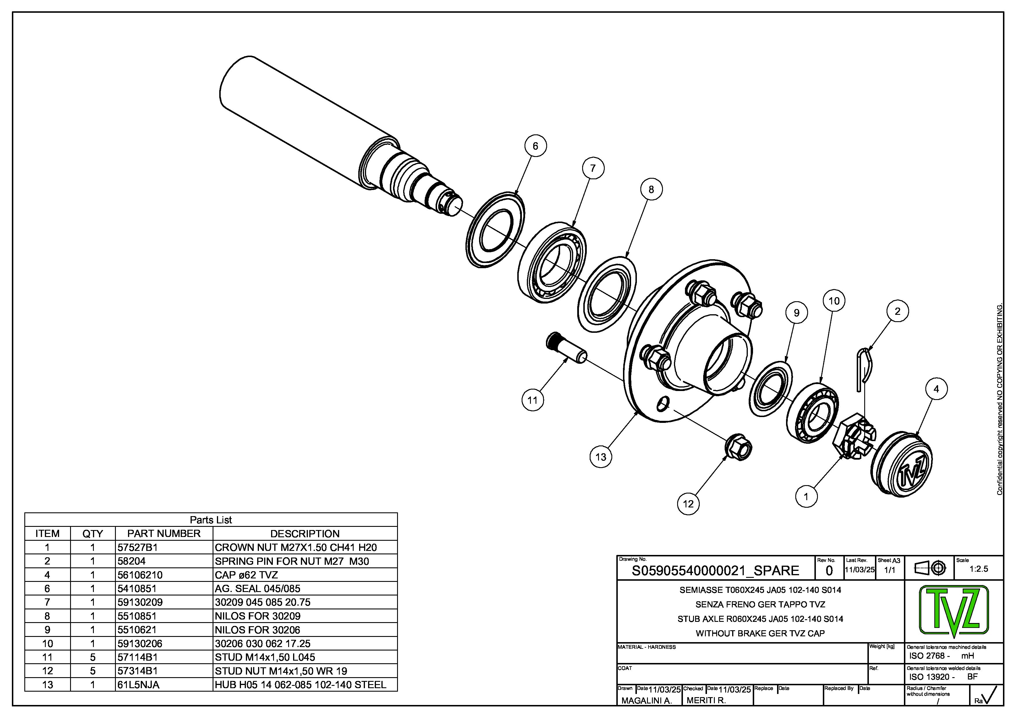 Hub & Spindle Assembly, 5 Bolts, Load Capacity 3,600 lb, Round spindle, EU - European standard, Heavy duty - AG Machinery Depot