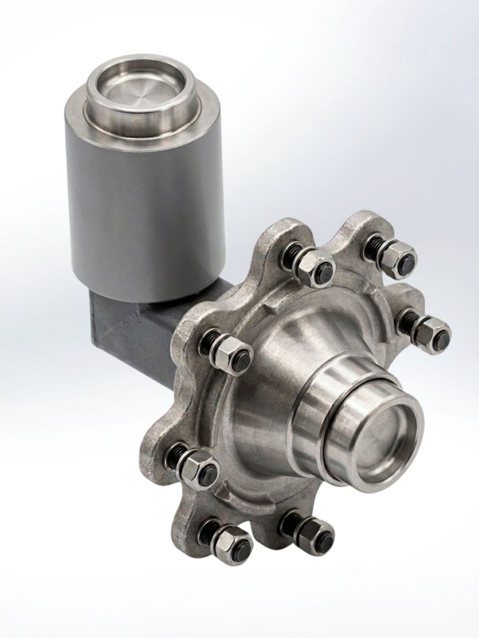 Hub & Spindle Assembly, 8 Bolts, Load Capacity 6,600 lb, Square spindle, EU - European standard, Heavy duty, L-Type: Steering Spindle - AG Machinery Depot