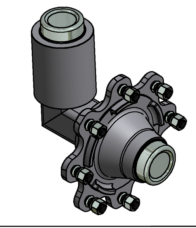 Hub & Spindle Assembly, 8 Bolts, Load Capacity 6,600 lb, Square spindle, EU - European standard, Heavy duty, L-Type: Steering Spindle - AG Machinery Depot
