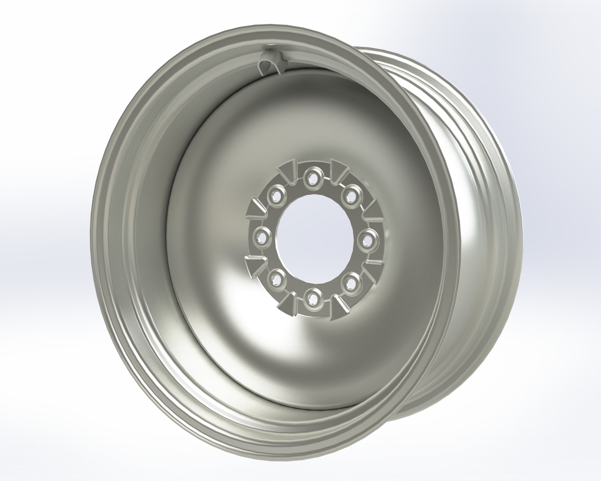 Wheel, 10" X 24", 8 Holes, Galvanized - Irrigation, US standard